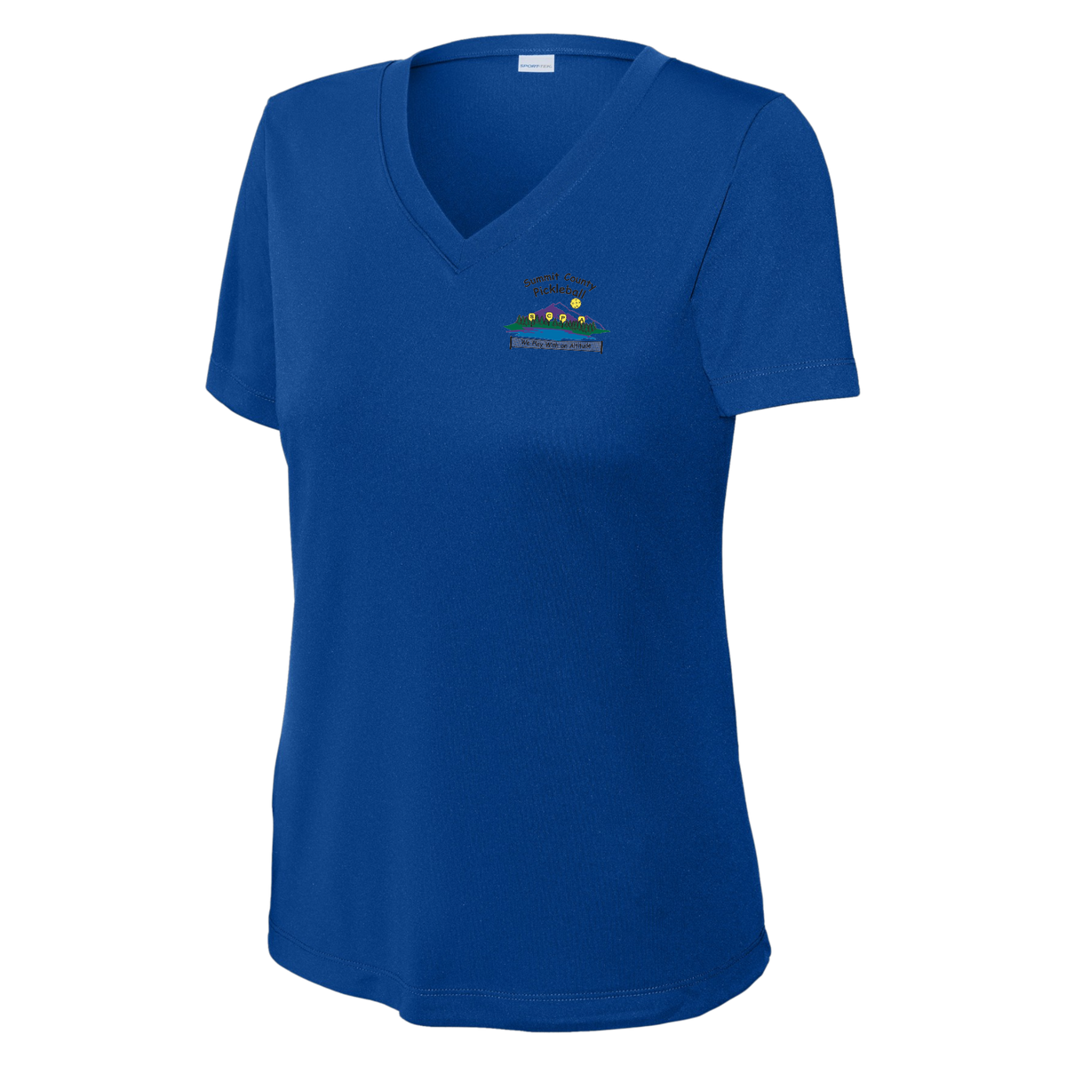 Summit Short Sleeve V Neck Womens Performance Small Logo