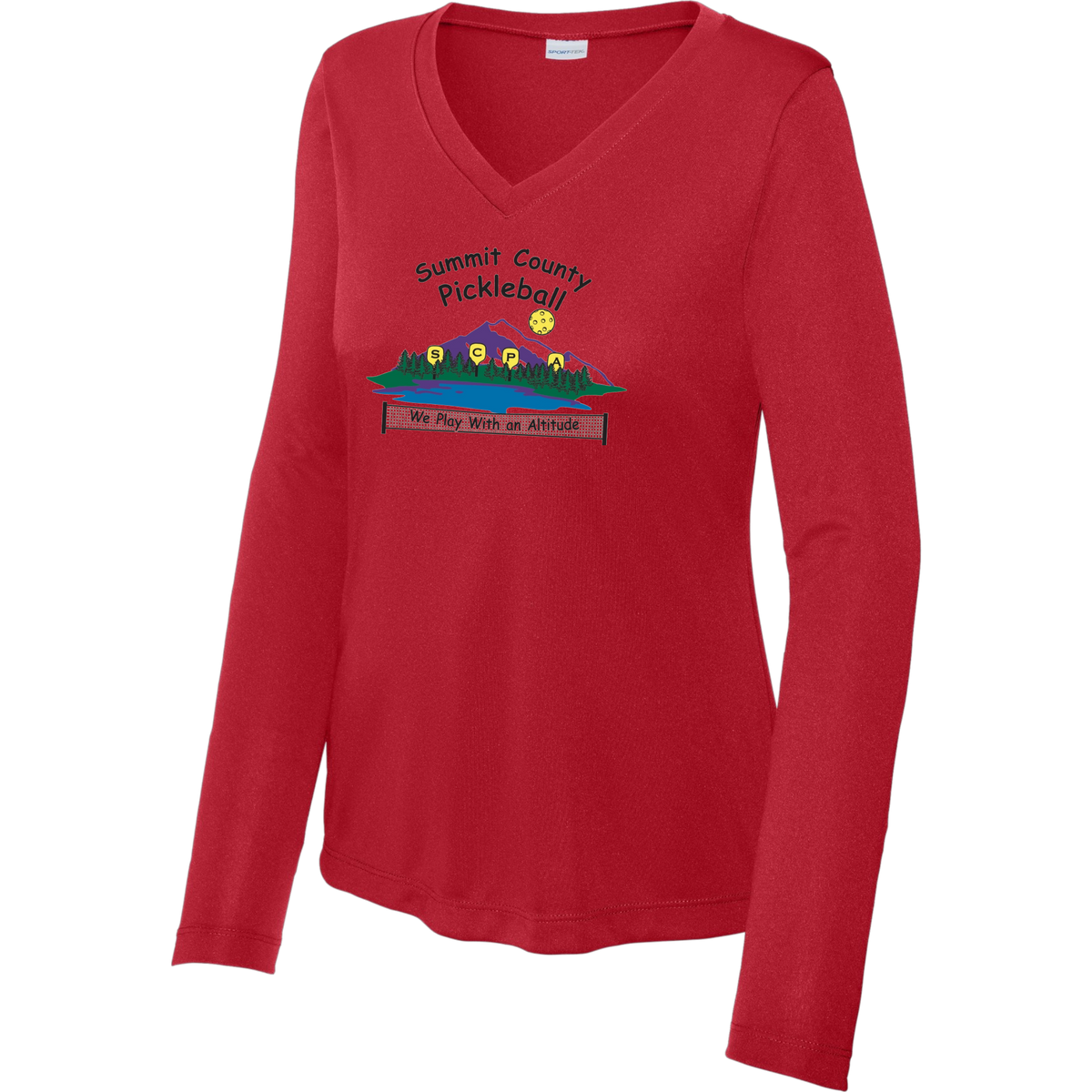 Summit Womens Performance Long Sleeve V Neck Shirt Large Logo