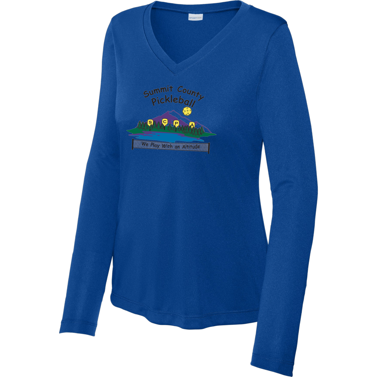 Summit Womens Performance Long Sleeve V Neck Shirt Large Logo