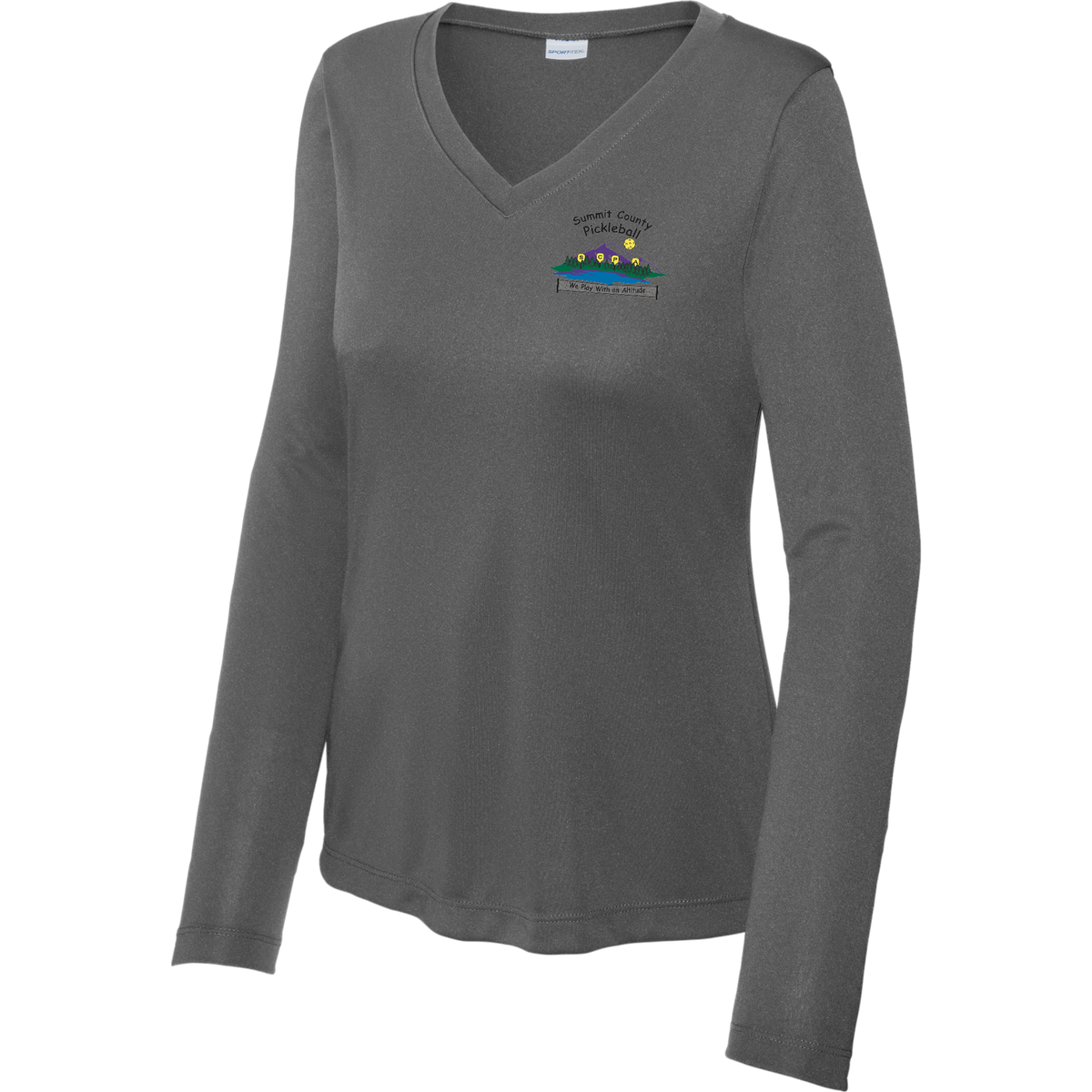 Summit Womens Performance Long Sleeve V Neck Shirt Small Logo