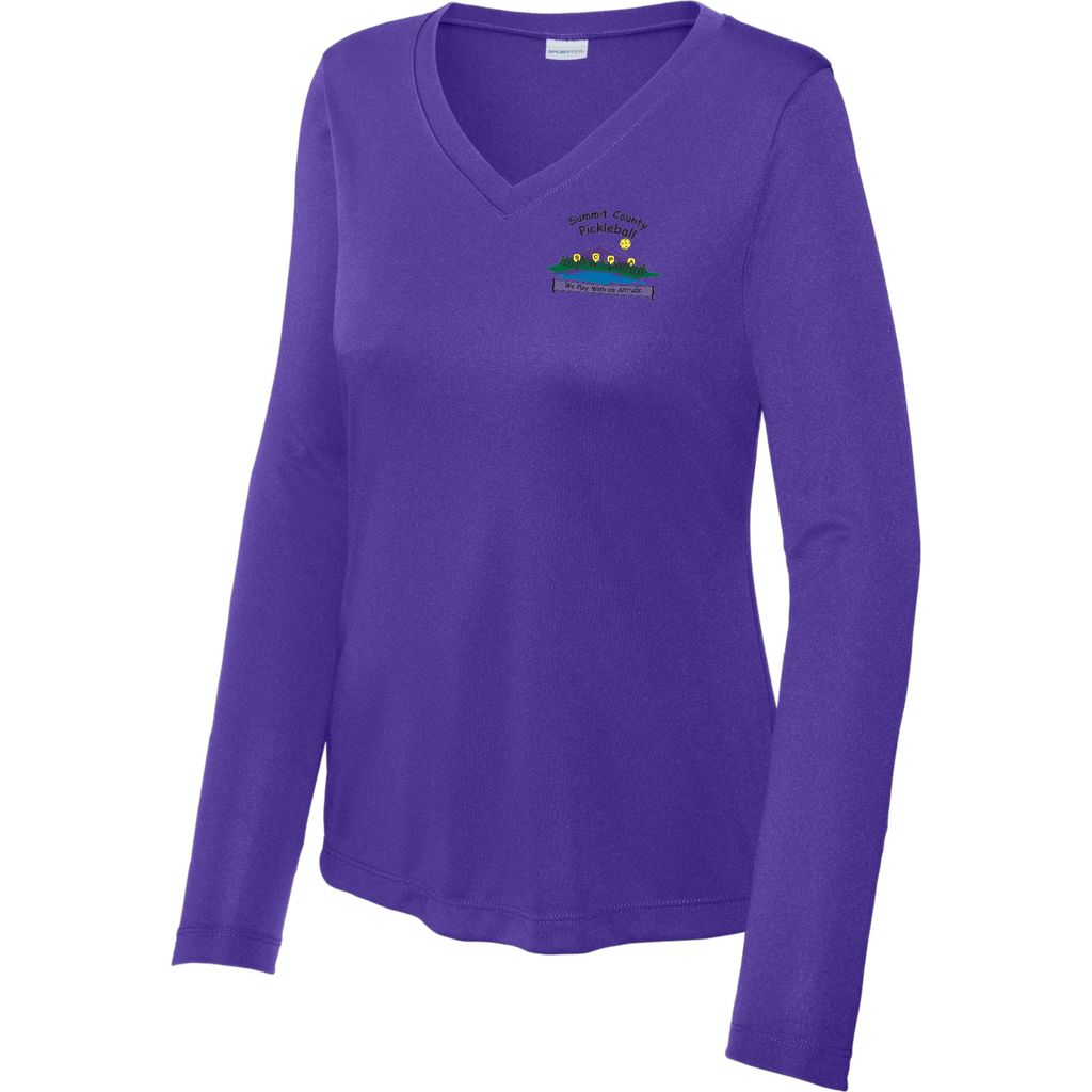 Summit Womens Performance Long Sleeve V Neck Shirt Small Logo
