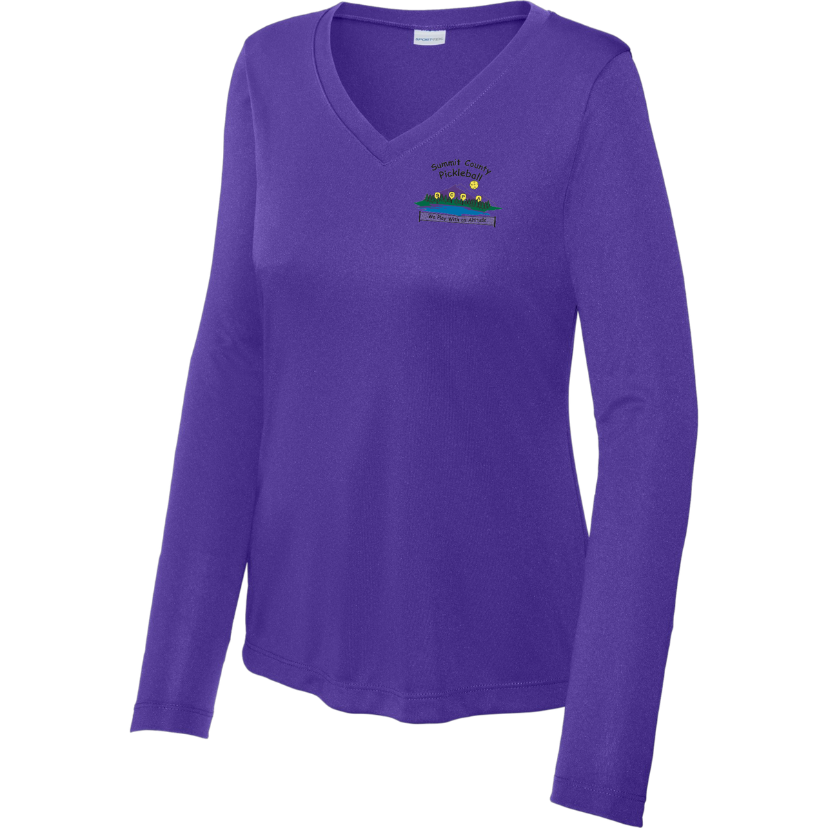 Summit Womens Performance Long Sleeve V Neck Shirt Small Logo