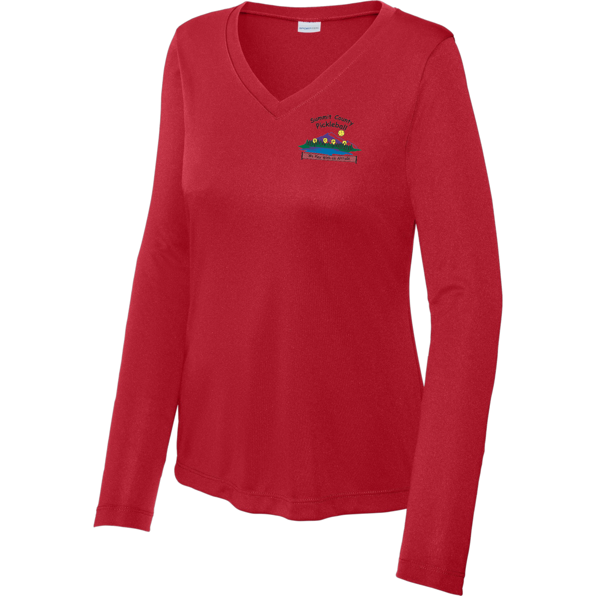 Summit Womens Performance Long Sleeve V Neck Shirt Small Logo