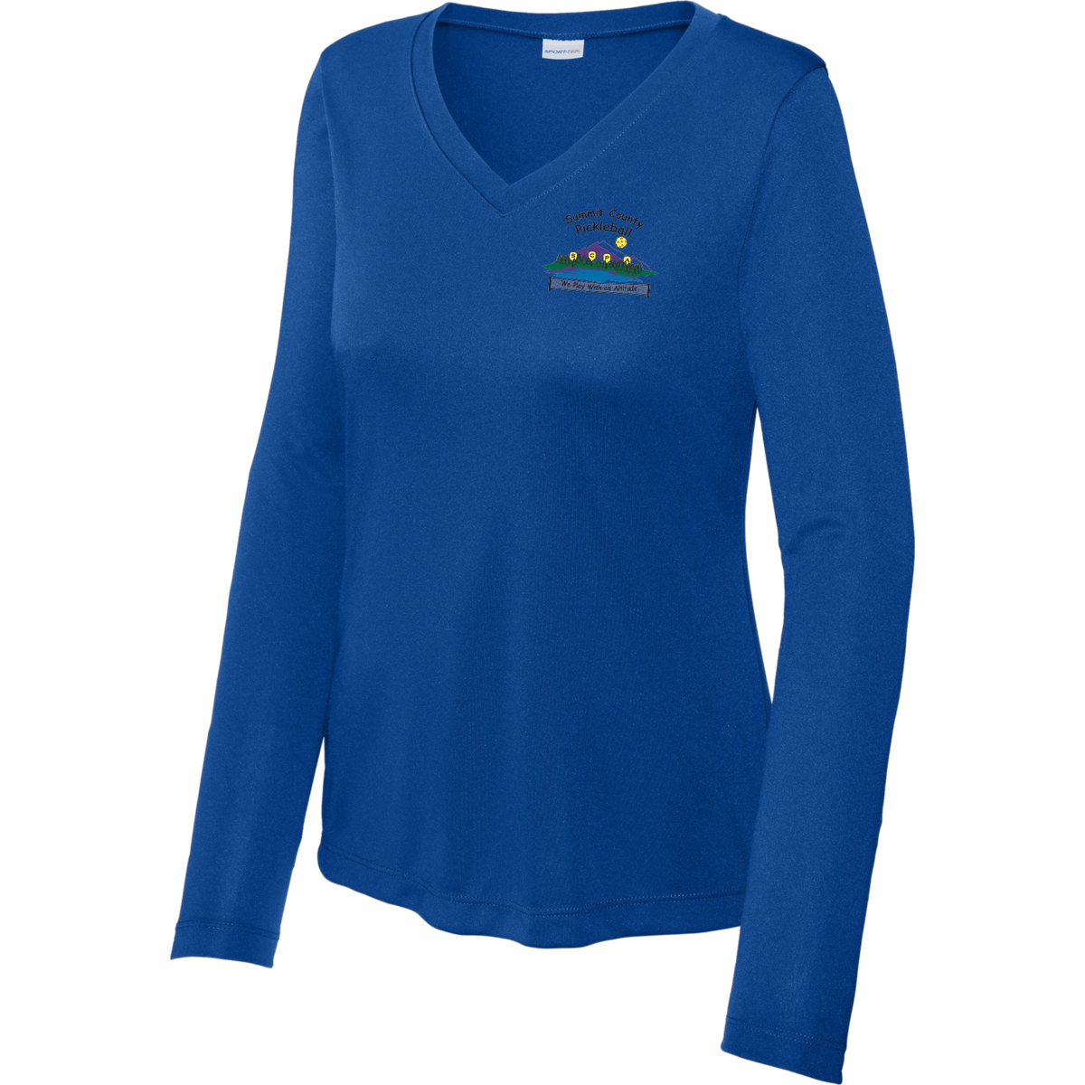 Summit Womens Performance Long Sleeve V Neck Shirt Small Logo