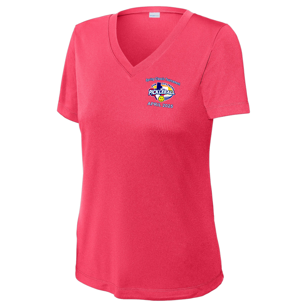 Sun City Womens April Tournament V Neck Performance