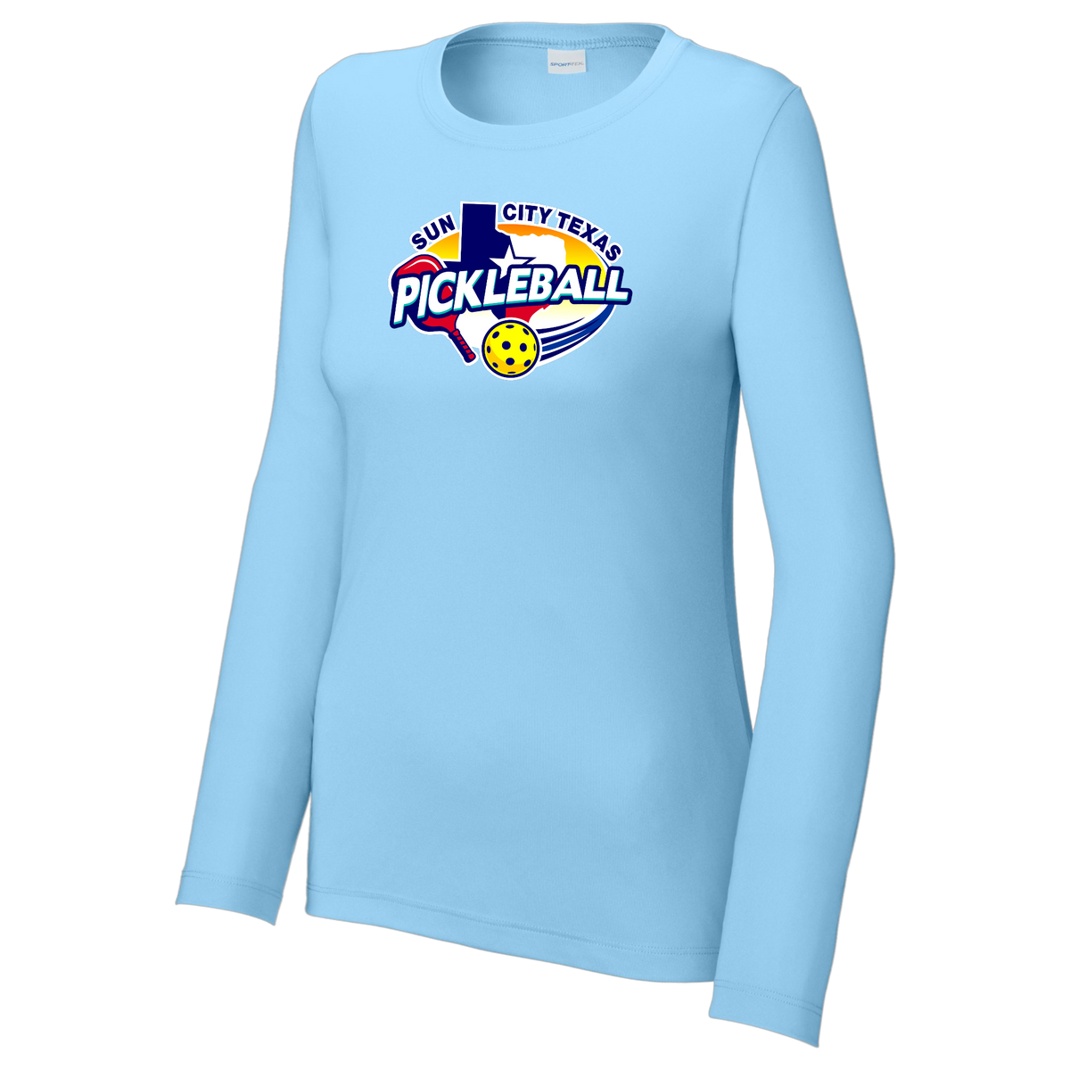 Sun City Womens Performance Long Sleeve Crew Neck Shirt Large Logo