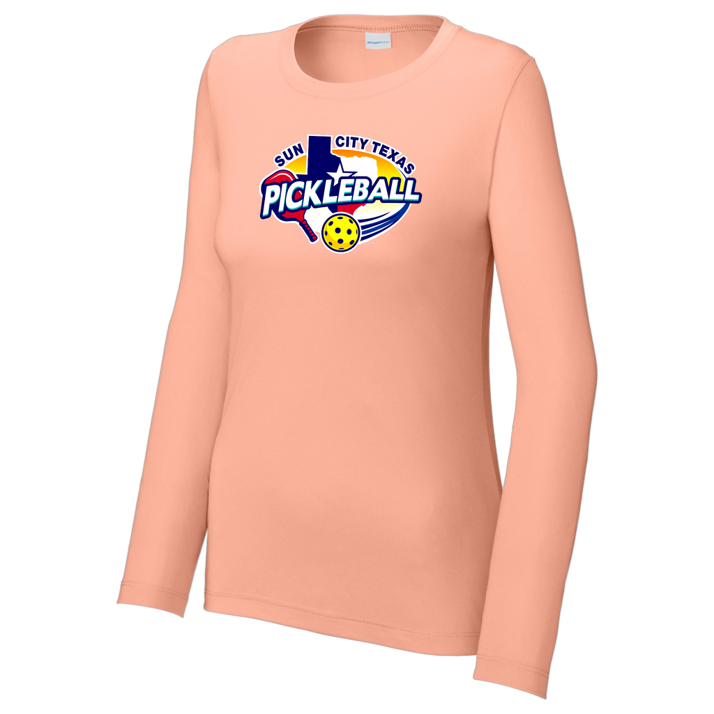 Sun City Womens Performance Long Sleeve Crew Neck Shirt Large Logo